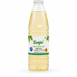 sanjai cold pressed coconut oil 1 litre – 100% pure & natural, edible oil